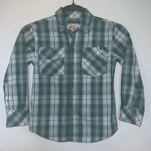 LUCKY BRAND Boys Long Sleeve Button Down Western Sportswear Shirt Boys Size 6